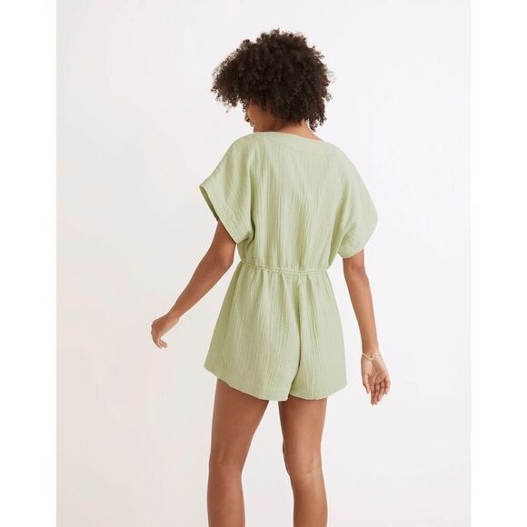 Madewell Lightest Spun Cover-Up Drawstring Romper Plus Size XXL - Picture 3 of 9